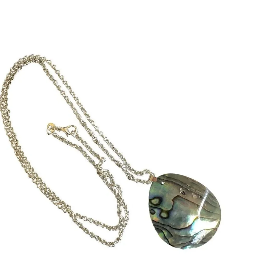 Abalone Shell Teardrop Pendant necklace